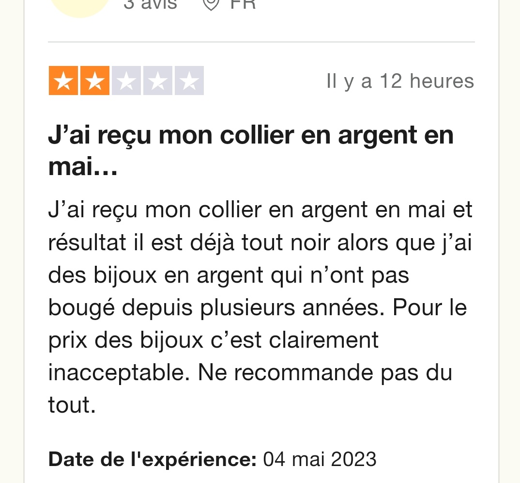 Quand on voit les avis sur cette marque de bijoux , je comprends mieux pourquoi #MagaliBerdah en fait la publicité !

 #influvoleurs #lafeteestfinie #booba #boobaaraison #mercibooba