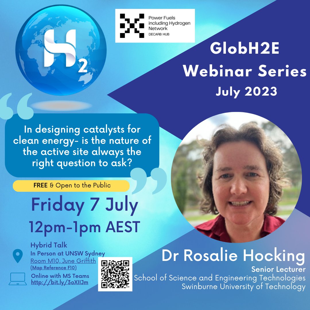 In designing #catalyst, should we focus on the nature of the active sites ? Find out from our next webinar speaker: Dr Rosalie Hocking <a href="/Hockinglab/">Rosalie</a> who will share her insights at upcoming webinar series.  <a href="/Partcatunsw/">Partcat@unsw</a> Register via: bit.ly/3oXIIJm