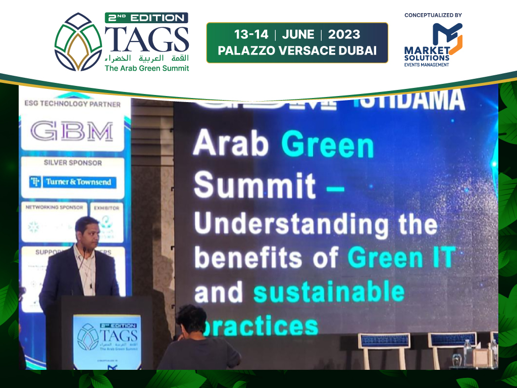 Hear from Joy Paul, Regional Leader -Analytics, AI, Risk & ESG, Gulf Business Machines is speaking on “Understanding the benefits of Green IT and sustainable practices”.

#ArabGreenSummit #Sustainability #ClimateChange #NetZero2050 #Environment #cleanenergy #energytransition