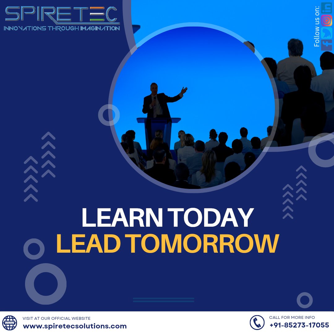 gtimeducation's tweet image. Expand your horizons, acquire new skills, and pave your way to success. Join our community of ambitious learners.
The future belongs to those who are willing to invest in their growth. Start your journey with #SpireTecSolutions today!
📱+91 85273 17055
🌐spiretecsolutions.com