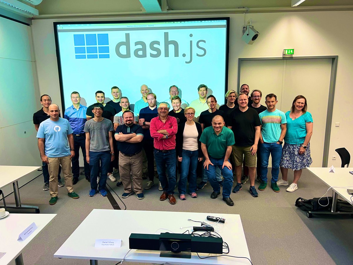 DASH_IF's tweet image. Face-2-face meeting 2023!
dash.js meeting co-located with #FOKUSMWS held on June 12.
#dashjs #dash (bt)