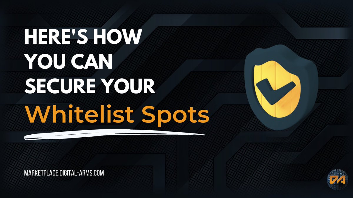 DigitalArmsNFT's tweet photo. 📢 How to secure your Whitelist spot!
THREAD ⤵️
#BarrettNFT #DigitalArms #NFT #NFTs #NFTCommunity #Binance #BNBChain #BSCGEM #BSCGemAlert #BNBChainNFTs #BSC #BNB #CSGO #cs2 https://t.co/r9VrcHV82u