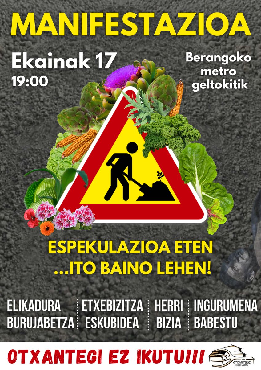 Zapatu honetan kalera atera behar gara gure eskualdeak jasatezn duen espekulazioa salatzeko!

Espekulazioa eten... ito baino lehen!