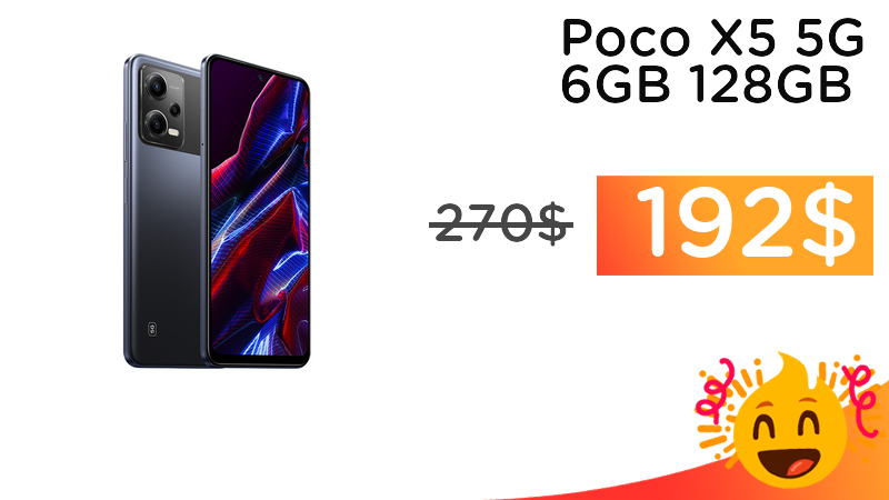 ChollometroInt's tweet photo. #CHOLLO Poco X5 5G 6GB 128GB solo 192$ (desde Europa) ➡️ https://t.co/kV0U3eLEoF https://t.co/jGNORxjLak