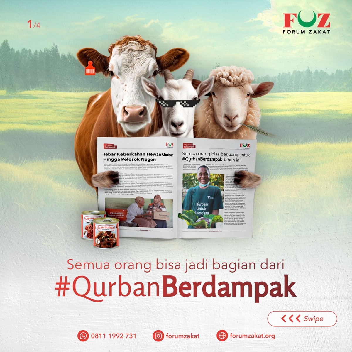 Banyak banget dari kita yang ngerasa kalau buat jadi bagian dari #QurbanBerdampak itu adalah soal siapa yang paling besar anggarannya buat qurban.

No, enggak kok. Qurban itu esensi lebih dalamnya soal keikhlasan. Dan, kita bisa berkontribusi soal qurban ini salah satunya adalah