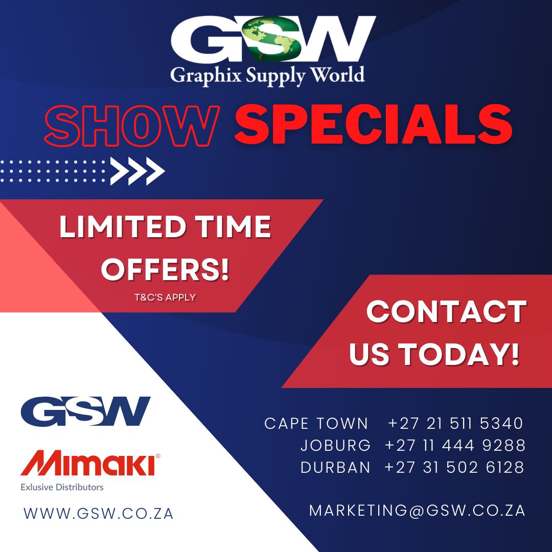 GraphixSupWorld's tweet image. Dont miss out on our Open House Specials. We are hosting open house events this week in our Johannesburg, Cape Town and Durban branches from 12-15 June, 9am-5pm.
Marketing@gsw.co.za