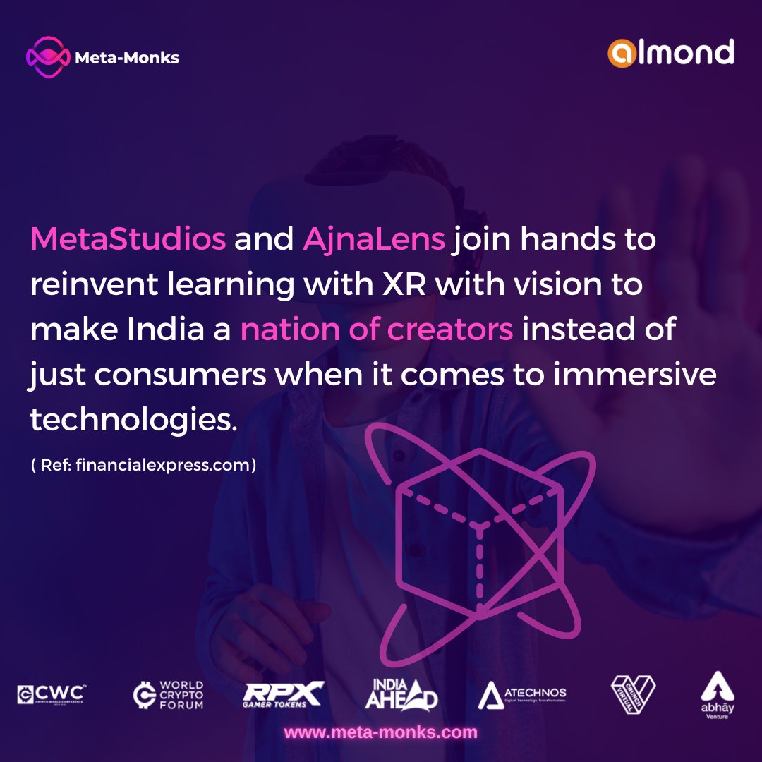 AjnaLens, an extended reality hardware manufacturing company, and MetaStudios, a metaverse and gaming studio.

#AjnaLens #MetaStudios #ExtendedReality #ImmersiveExperiences

#TrainingPrograms #YouthUpskilling #CompetentYouth