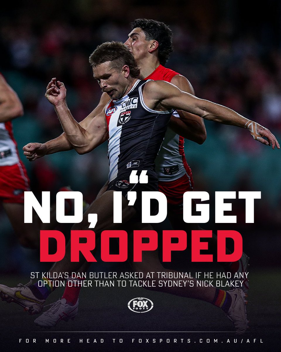 FOXFOOTY's tweet photo. Dan Butler had a pretty simple explanation at the Tribunal...

UPDATES: https://t.co/D1Selx6HKH https://t.co/cp9Xt4BHcr