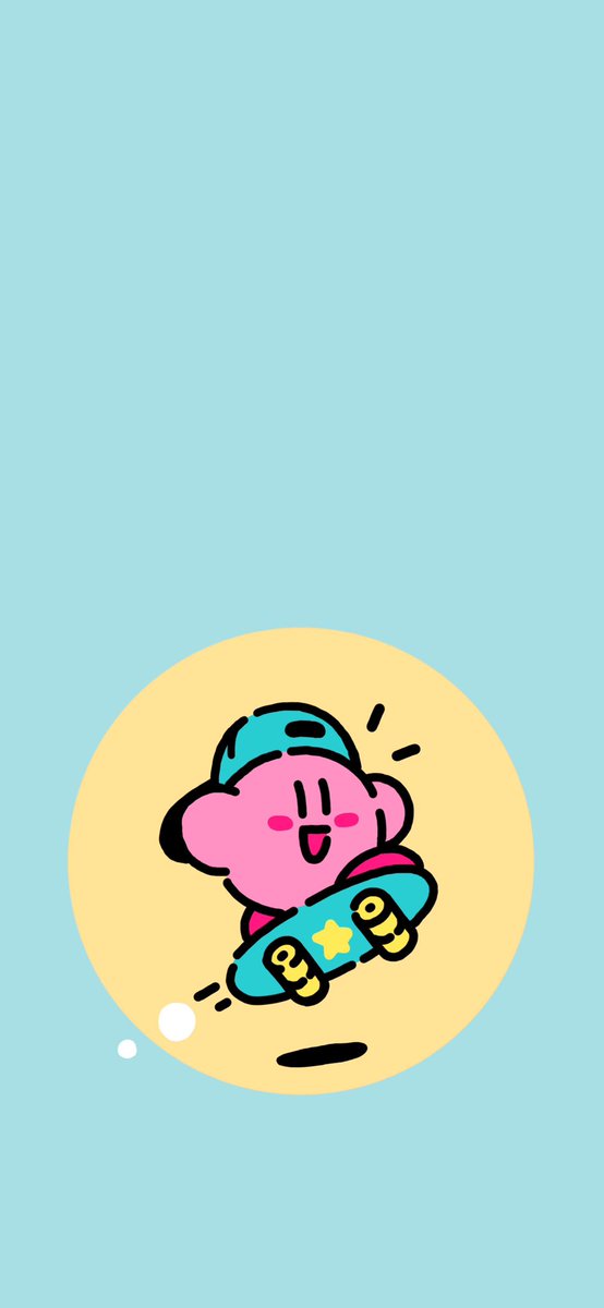 カービィ 「2 Kirby wallpapers skating in 」|James Turnerのイラスト