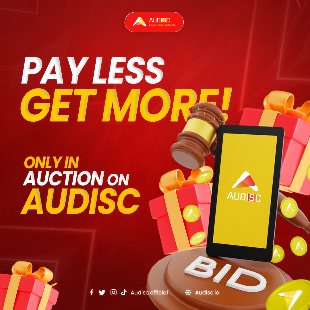 audiscofficial's tweet photo. Auction will never be the same!
In Audisc, we strive for everyone to enjoy the thrill of auction.
In our community, everybody can win and participate in our Lowest & Unique bid system.
So, don't wait! Join now and be a winner!
#AUDISC #auction #lowbid #crypto #BTC #WINNER https://t.co/yB87u6cJyX