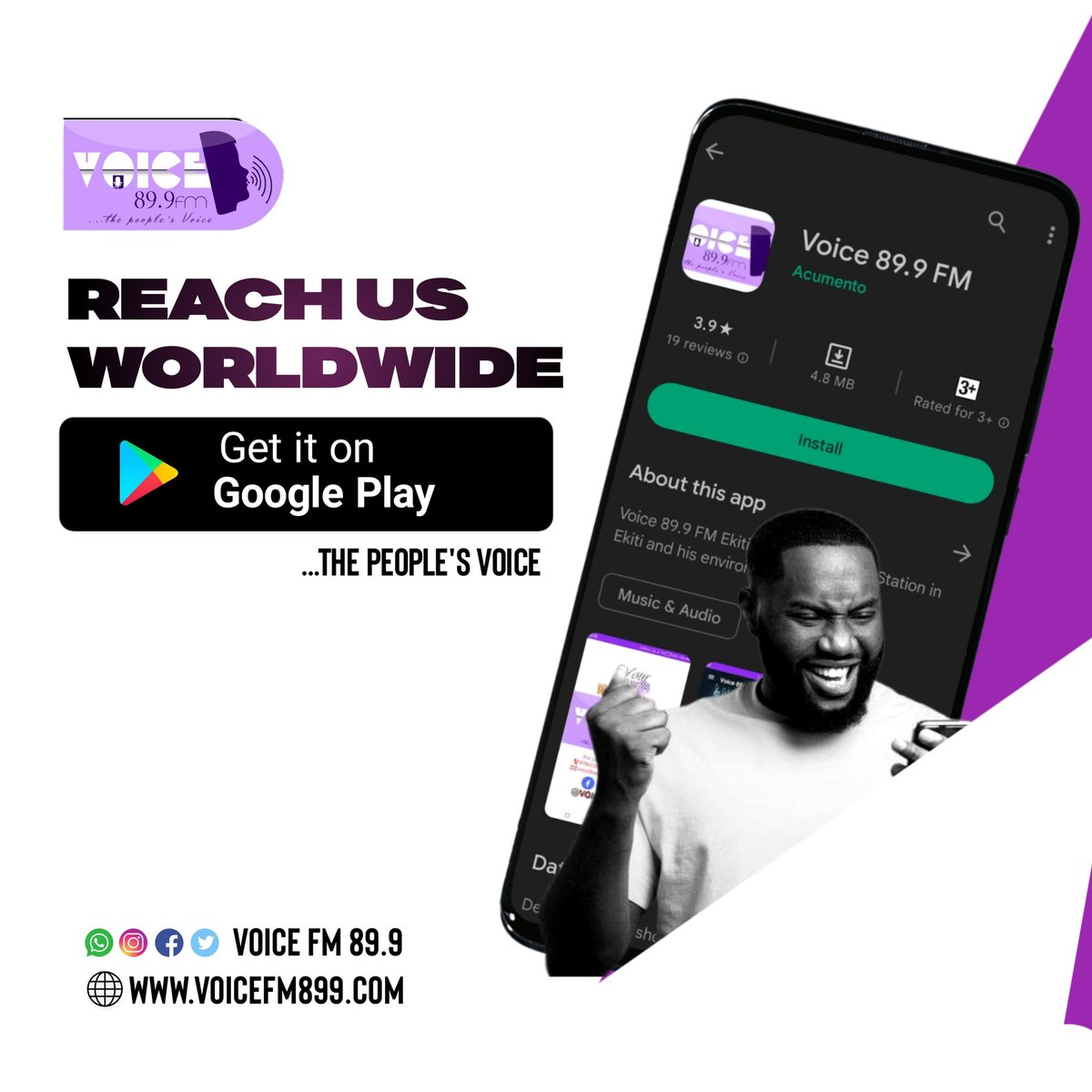 Voicefm899's tweet photo. VoiceFM got you covered
No matter where you are in the globe.

#voicefm899 https://t.co/7lVZeH70RL