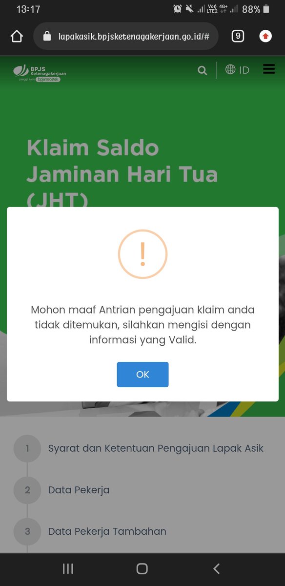 itsmeantony_'s tweet photo. @BPJSTKinfo Hallo kak, saya mau tanya, ini sya mau klaim JHT saya lewat Lapak Asik, namun tfk bisa keterangannya antrian pengajuan klaim tidak ditemukan. Mohon bantuannya🙏🏻 https://t.co/jTWIawMnhb