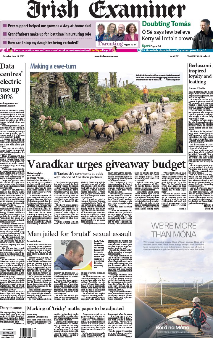 Front page of the @irishexaminer with a sheep pic from yesterday. #pressphotographer #photojournalist