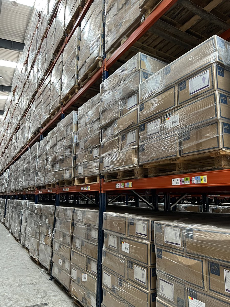 More stock that has been carefully palletised, wrapped and stored away in our new 45,000 square foot storage and distribution headquarters in Wrexham which hosts up to 6,000 pallet spaces.
#DedicatedTransport #Logistics #PalletDistribution #WarehouseStorage