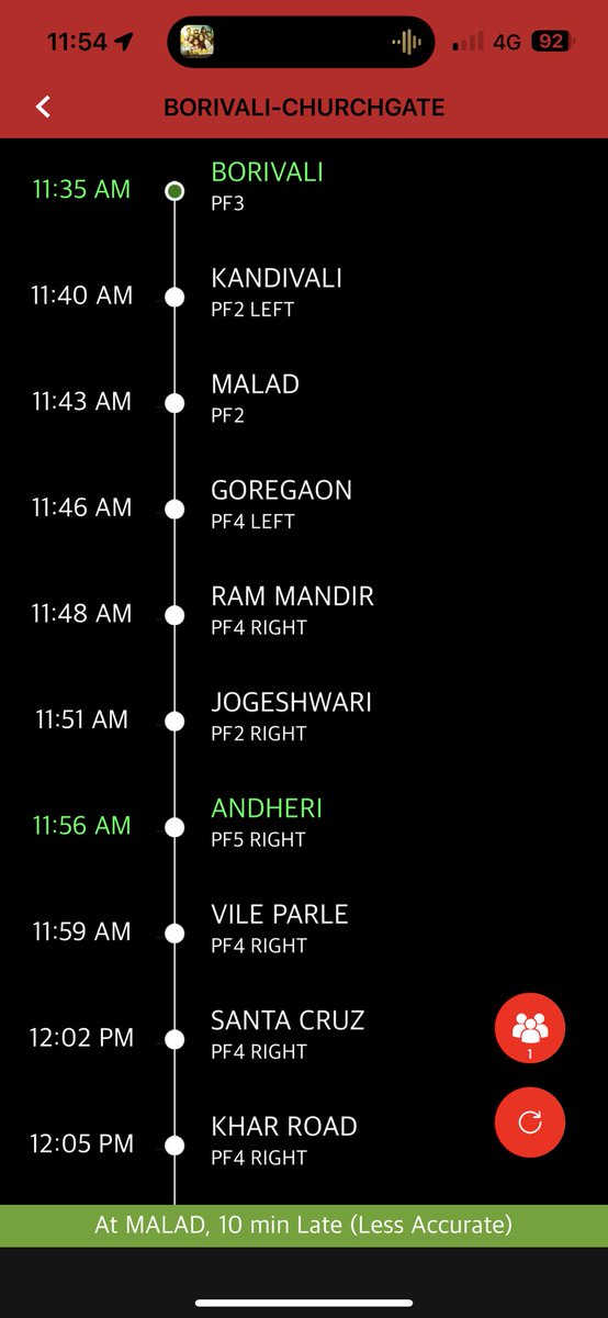 #mumbairailways #IndianRailways @NARESHLALVANI Dear Sir, I have noticed this A/C train for 11:35 from Borivali station is always late by 20-25 mins is any action being taken for this? Or no one reported this earlier? As per below screenshot is showing false information.