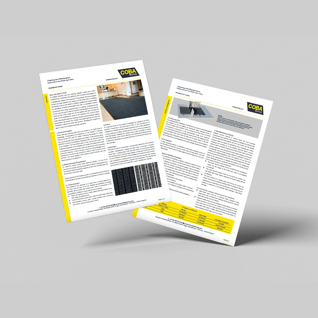 COBAFlooring's tweet image. We’ve developed a cleaning and maintenance guide specifically for our Needlepunch carpet entrance matting solution.

Read the full guide to ensure you extend the life of your Needlepunch carpet 📖👇
bit.ly/3MOzuqQ

#EntranceMats #CareGuide #CleaningandMaintenance