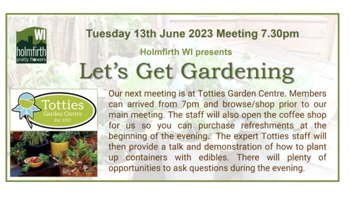 Holmfirth WI Pratty Flowers💙 tweet media