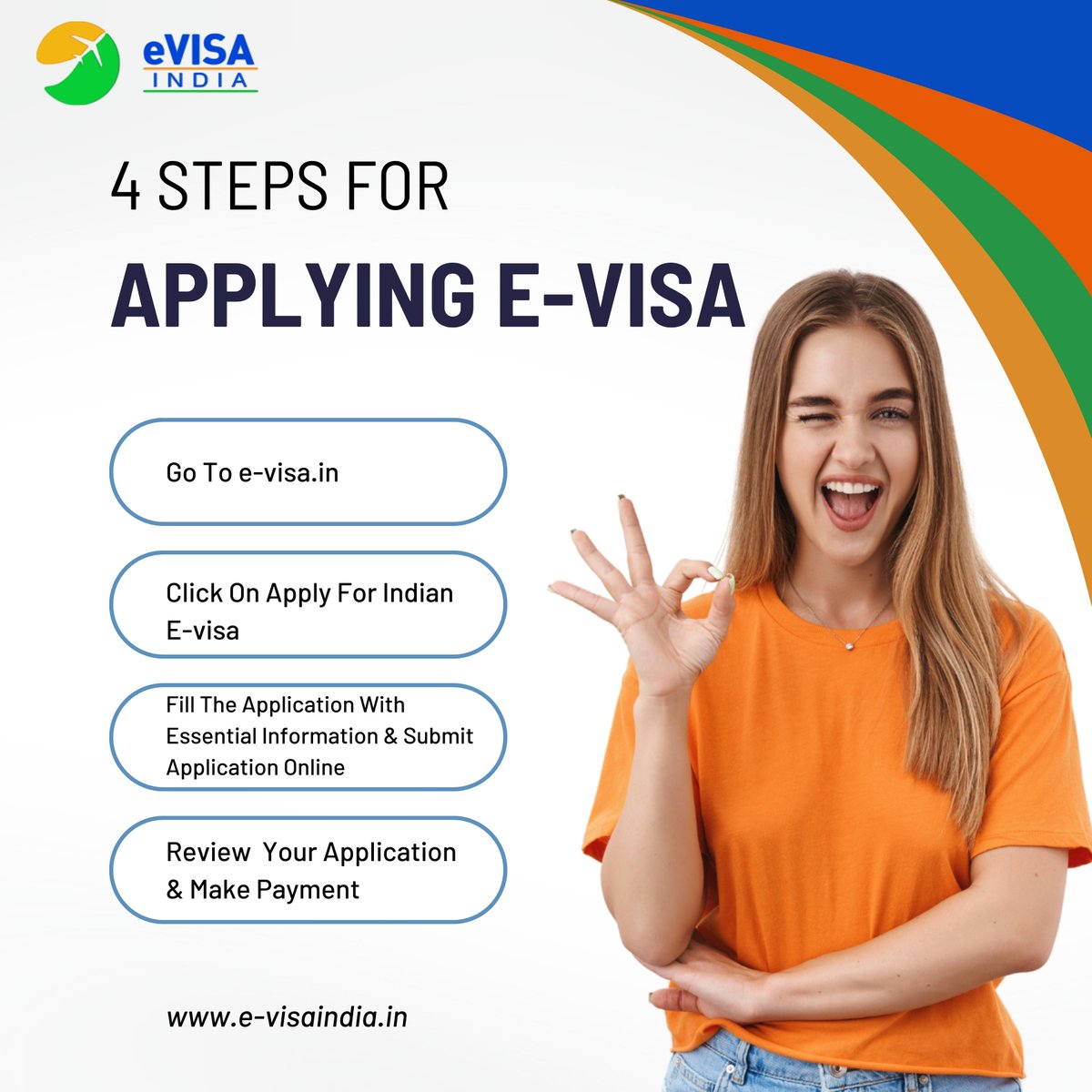 get_indian_visa's tweet image. We are going to tell you about four easy steps to apply for Indian e-visa.

To stay updated follow us on Instagram &amp;amp; Facebook - e_visa_india

#evisaindia #indiaevisa #EVisaApplication #TravelVisa #OnlineVisaApplication #VisaProcess #VisaServices #ElectronicVisa