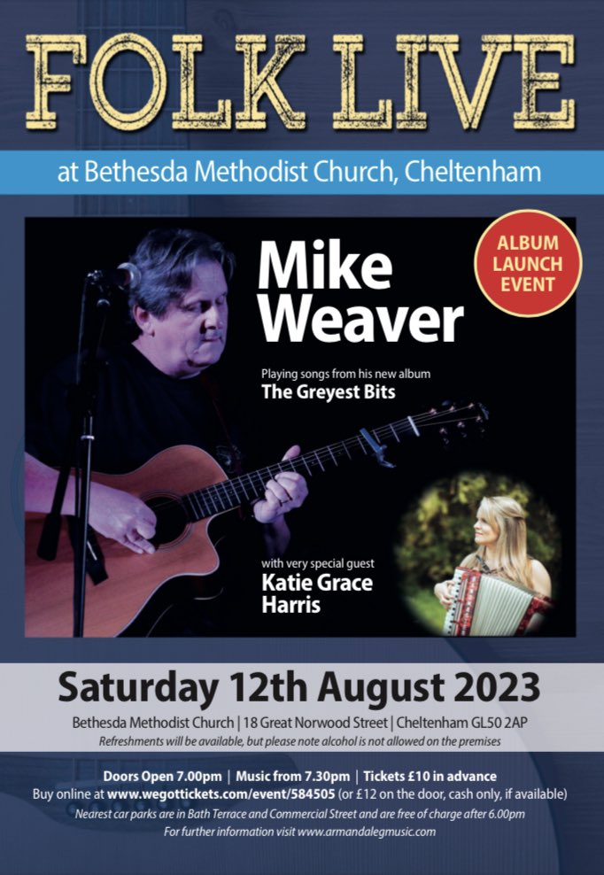 Really looking forward to supporting my friend <a href="/MikeWeaver10/">Mike Weaver</a> for his album launch. There might even be a duet or two! #folk #ukfolk #folkuk