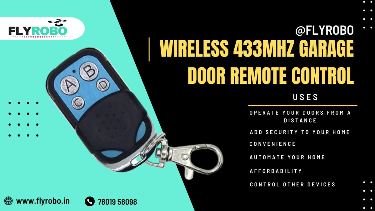 Flyrobo_in's tweet image. Check this out!

#wireless433MHzgaragedoorremotecontrol
#garagedoorremotecontrol
#garagedooropener
#homeautomation
#smarthome
#convenience
#security
#durability
#affordability
#diy
