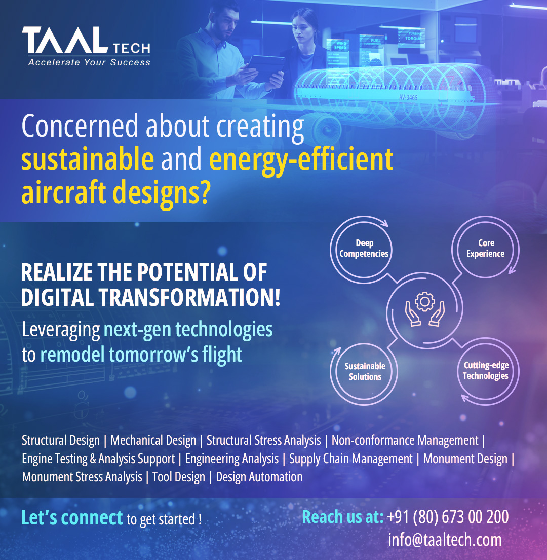 At TAAL Tech, our engineers and design consultants are collaborating with clients across the world in the aerospace domain to design better and safer flights.

#digitaltransformation #technologies #digitaltools #aerostructures #aerospaceengineering #aerospace #design #engineering