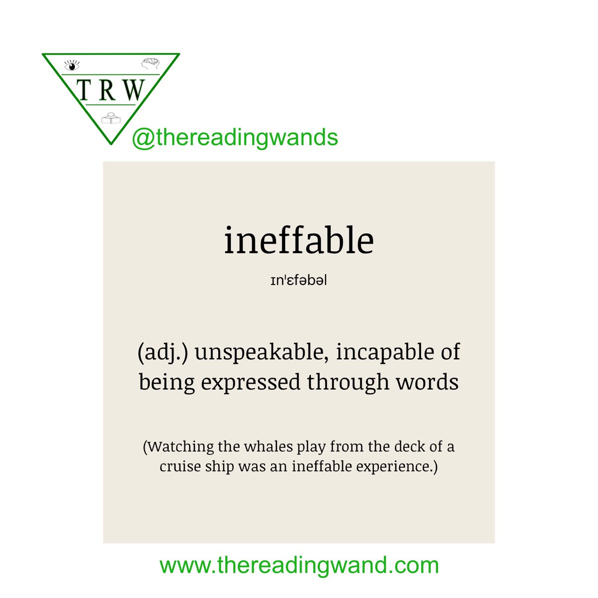 Exposure to new words is good. Make a note & use it today. 

#newword #newwordseveryday #newwordsdaily #newwords #wordsoftheday #wordswag #thereadingwand