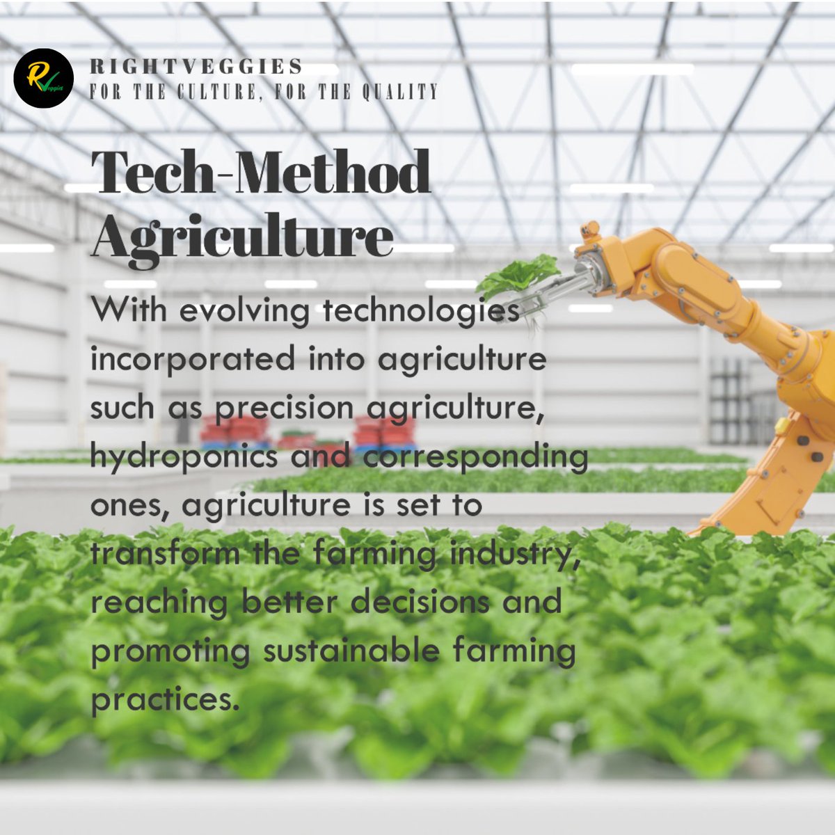 rightveggies's tweet photo. Incorporating technology in Agriculture will not only bridge the gap in improving every aspect of farm operation but will also boost sustainability. #Technology #Agriculture #Agritech #Rightveggies https://t.co/4qzepwzpvn