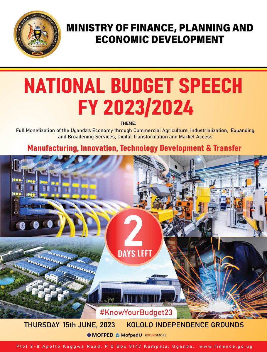 akwesiga23's tweet photo. The critical priorities of Govt will be financed within the available fiscal space. Like we have always said,cutting down on borrowing is a strategy we are implementing to minimise debt service payments and ensure debt sustainability.
#BudgetRepurposing
#KnowYourBudget23 https://t.co/noVDNS7dUf