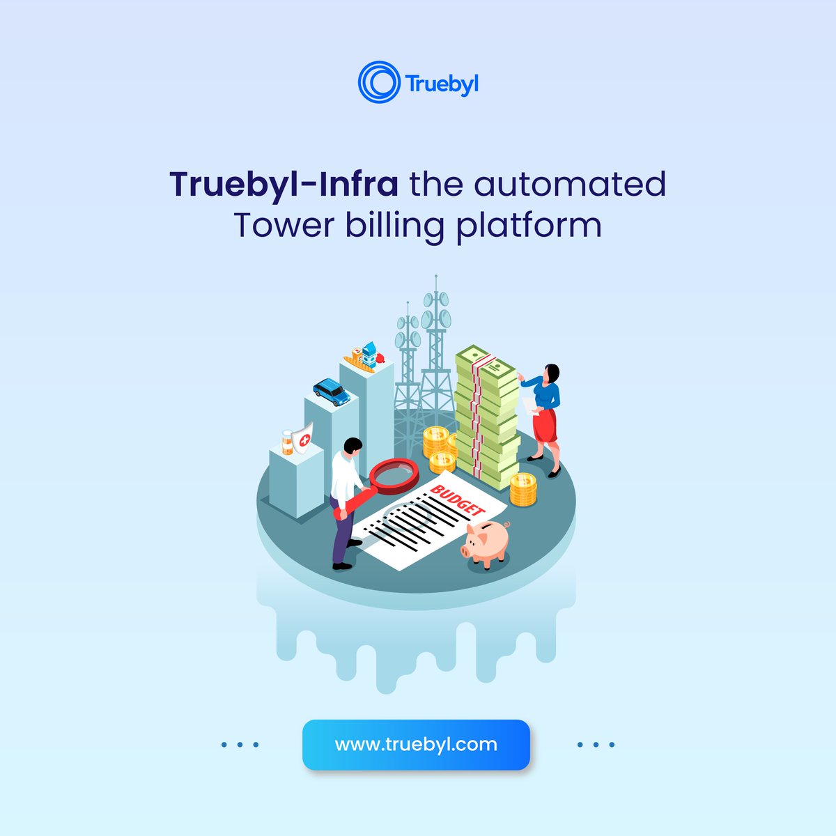 truebyl's tweet photo. Truebyl-Infra simplifies & automates the Tower Billing process, saving time & cost. It ensures accurate billing by considering each tower's specific parameters, & can handle the increasing complexities of Tower Infrastructure as it scales
https://t.co/2VBMZMaRAI
#towerbilling https://t.co/BkWuBMqIxL