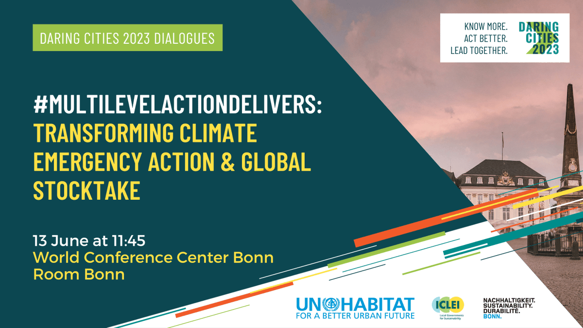 If you're in Bonn for the #SB58, join us for an exiting #MultilevelActionDelivers side event, part of @DaringCities! We'll explore progress with the SURGe, as well as the call to subnational governments to engage in the Global Stocktake through the #Stocktake4ClimateEmergency