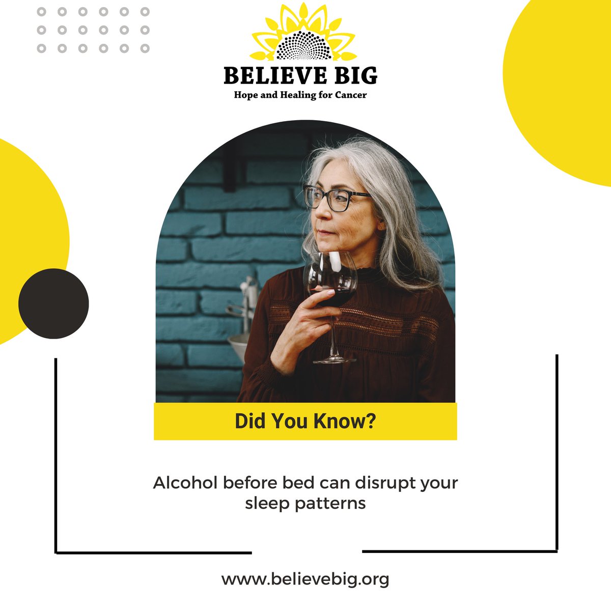 Alcohol before bed can disrupt your sleep patterns. It may make you fall asleep faster, but it can also lead to waking up in the middle of the night. The fluctuation of sleep-inducing chemicals in your brain can leave you feeling restless and less refreshed in the morning.