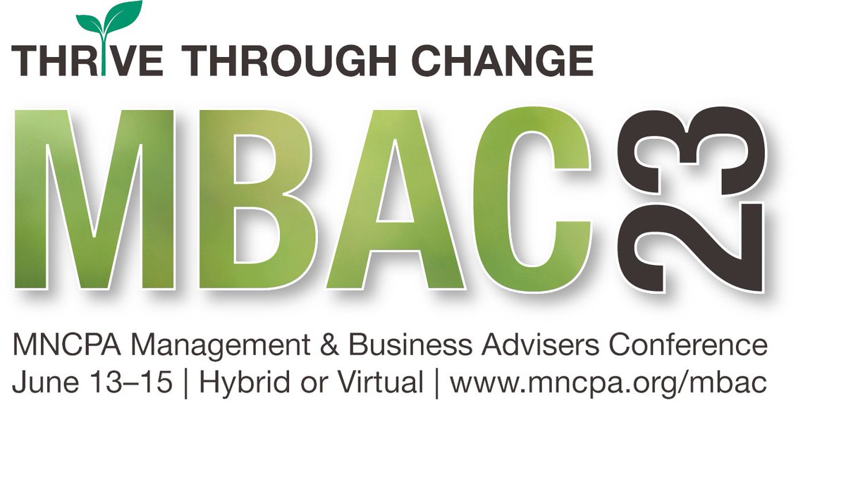 Sponsor shout-out! Thank you @Versique for sponsoring the #MNCPAMBAC23 session, “Fun as a Team.” We’re looking forward to great insights. mncpa.org/mbac/exhibitor…

#mncpa #cpa #accounting #businessadvisors #networking