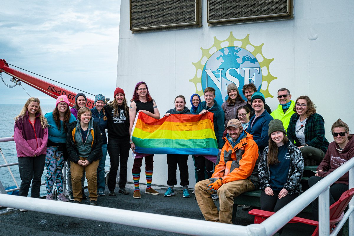Happy Pride from the AICC Arctic early career training cruise aboard the R/V Sikuliaq!!  <a href="/PridePolar/">Pride in Polar Research</a> <a href="/sikuliaq/">R/V Sikuliaq</a> 📷: Lloyd Pikok Jr.
