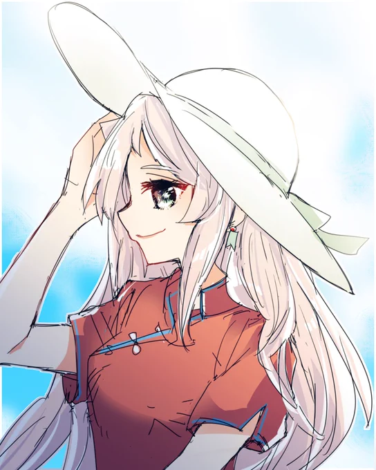 ランジュさん、夏のでかい帽子似合う説