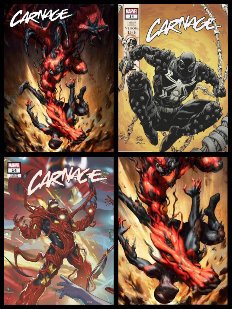 New ✨#MarvelCosmic✨ #comics this week for #NCBD (6/14/23)
✨
Carnage #14
✨
W-#AlexPaknadel,A-#FrancescoManna
✨
A-#KendrickLim
B-#RyanStegman
C-#TaurinClarke
✨
#Carnage #AgentVenom #Marvel #MarvelComics