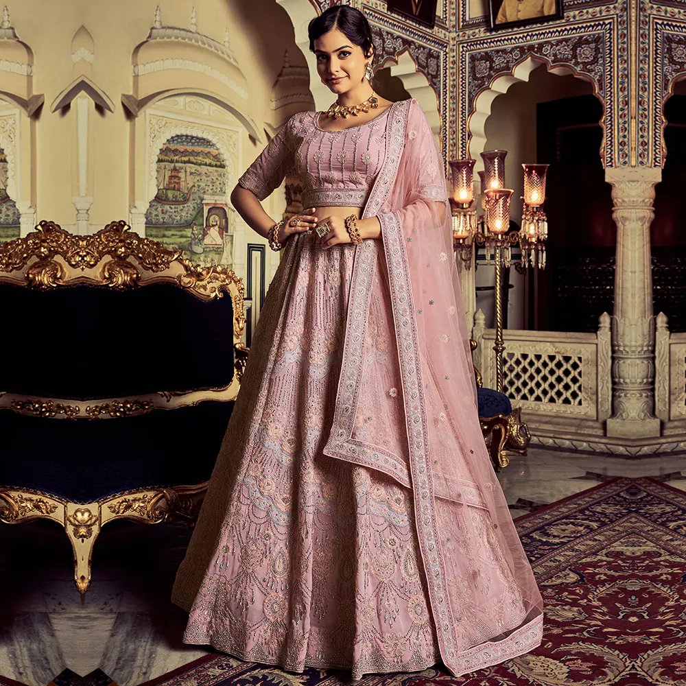 panashindia's tweet photo. An unimaginably captivating aura is what you'll receive for donning this serene shaded lehenga set, perfect for serving an alarming grace at your most special celebration! 

Shop Now: https://t.co/yLO7zn6Ccx 
 
#PanashIndia #lehengalove #engagementlehenga #EthnicFashion https://t.co/BVMvZuO5di