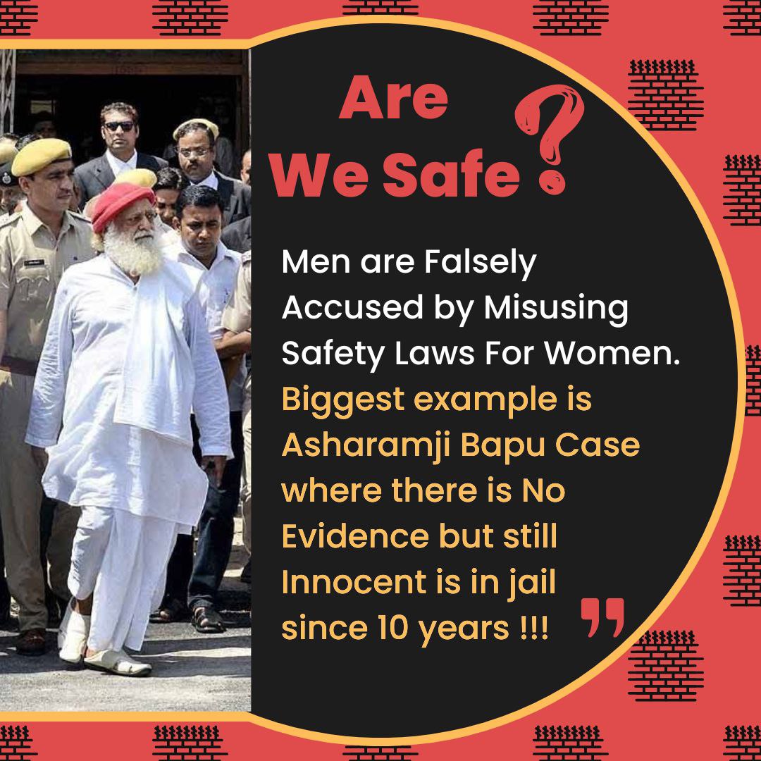 You must know what happening in india.!!!
False Rape Cases are increasing day by day & laws made to protect women are Easy To Misuse . 

Thousands of Innocent men are trapped in False Rape Cases by misusing laws .

Point Of Concern is Aapka Kya Hoga ???
#HighAlert