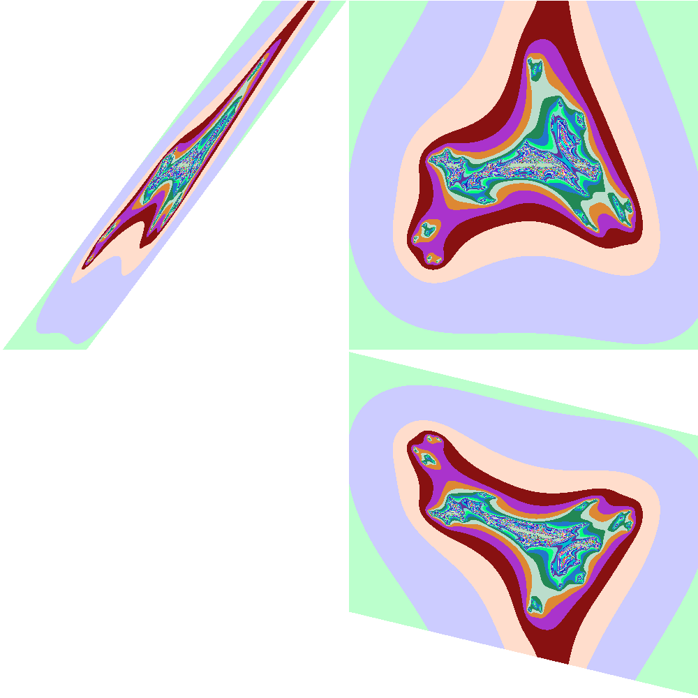 dieg0x17's tweet image. #CannandelbrotSet, My = -0.853 cut: -0.787 X1 + 0.189 X2 + -0.587 X3 = 0.000 #dailyfractals
