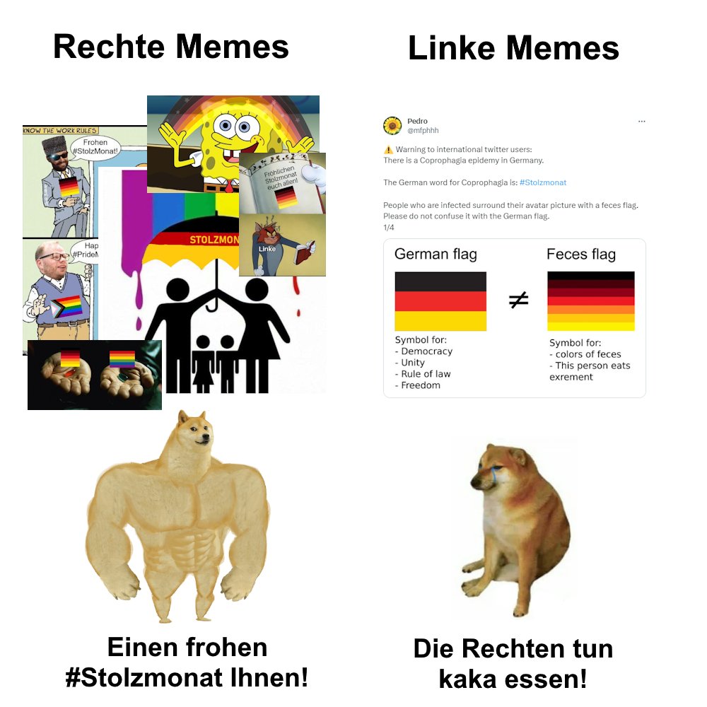 Rechte vs linke memes #Stolzmonat #StolzStattPride #StolzStattScholz