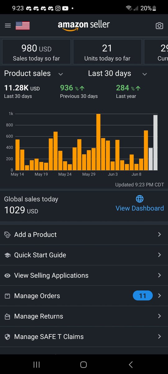 BOOM BABY just hit my first $1k day with Canada sales coming in clutch 🙌 I'm on 🔥