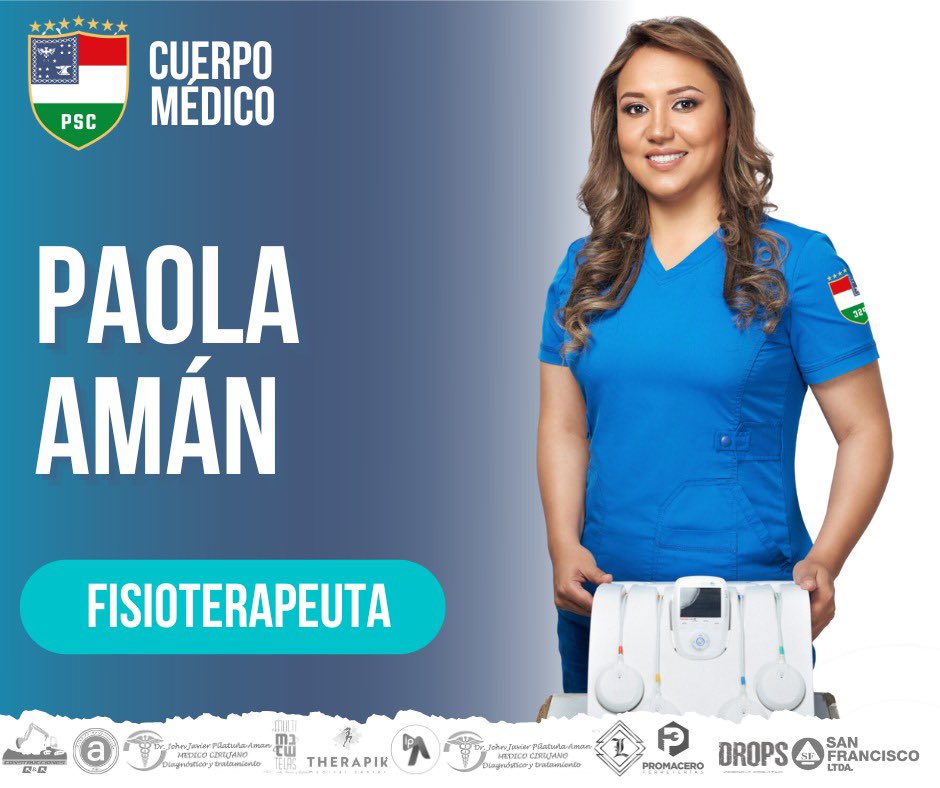 Estamos muy felices de tener en nuestra familia a nuestra amiga, Lcda. Paola Amán Sánchez  ♥️🇭🇺🇭🇺✨

Maestría en terapia manual y ortopédica 
Maestría en terapia deportiva 
Gente propietaria de Therapik Medical Center, Atención Permanente.