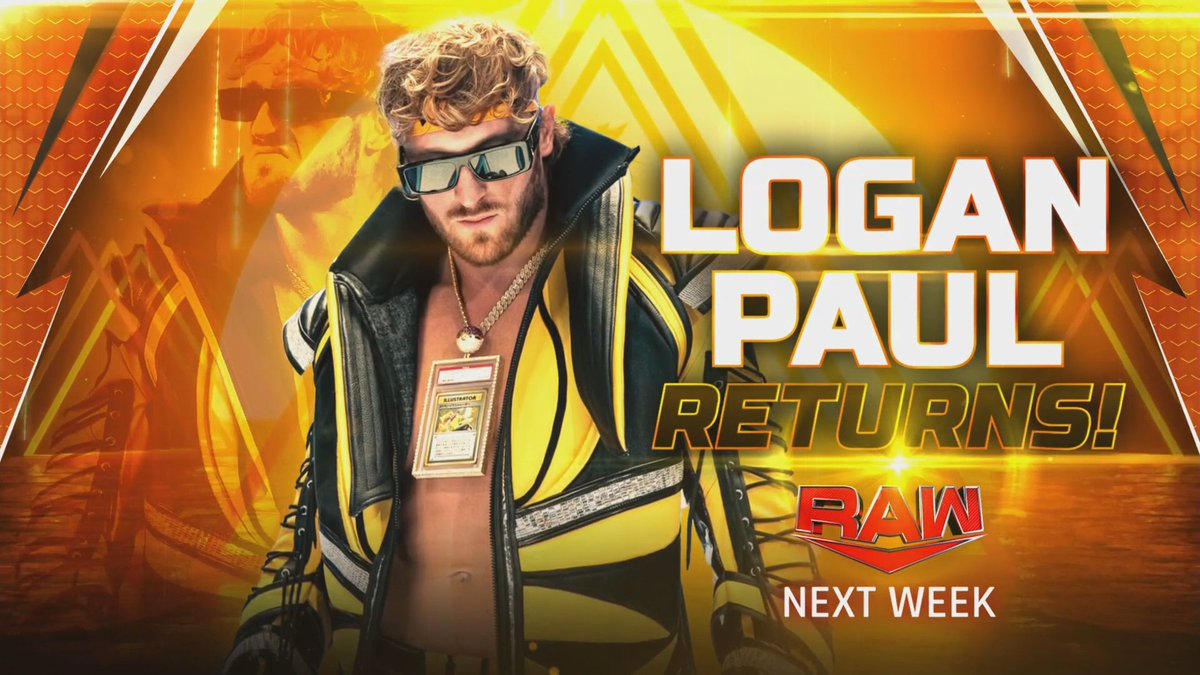 WWE's tweet image. He&apos;s baaaackkkkk... 😏

See you next week on #WWERaw, @LoganPaul!