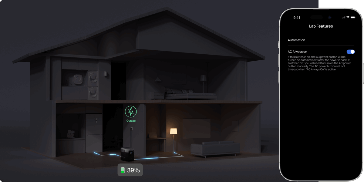 EcoFlowTech's tweet photo. When the grid goes 'lights out,' we go 'lights on' 😎💡 Our solar generator #EcoFlowDELTA2Max's AC Always On Mode ensures your appliances never miss a beat.

Stay powered, stay unstoppable  🛒: https://t.co/lGuUDMWTtG
#DitchGasGoSolar #EcoFlow https://t.co/MX4dXWEpfv