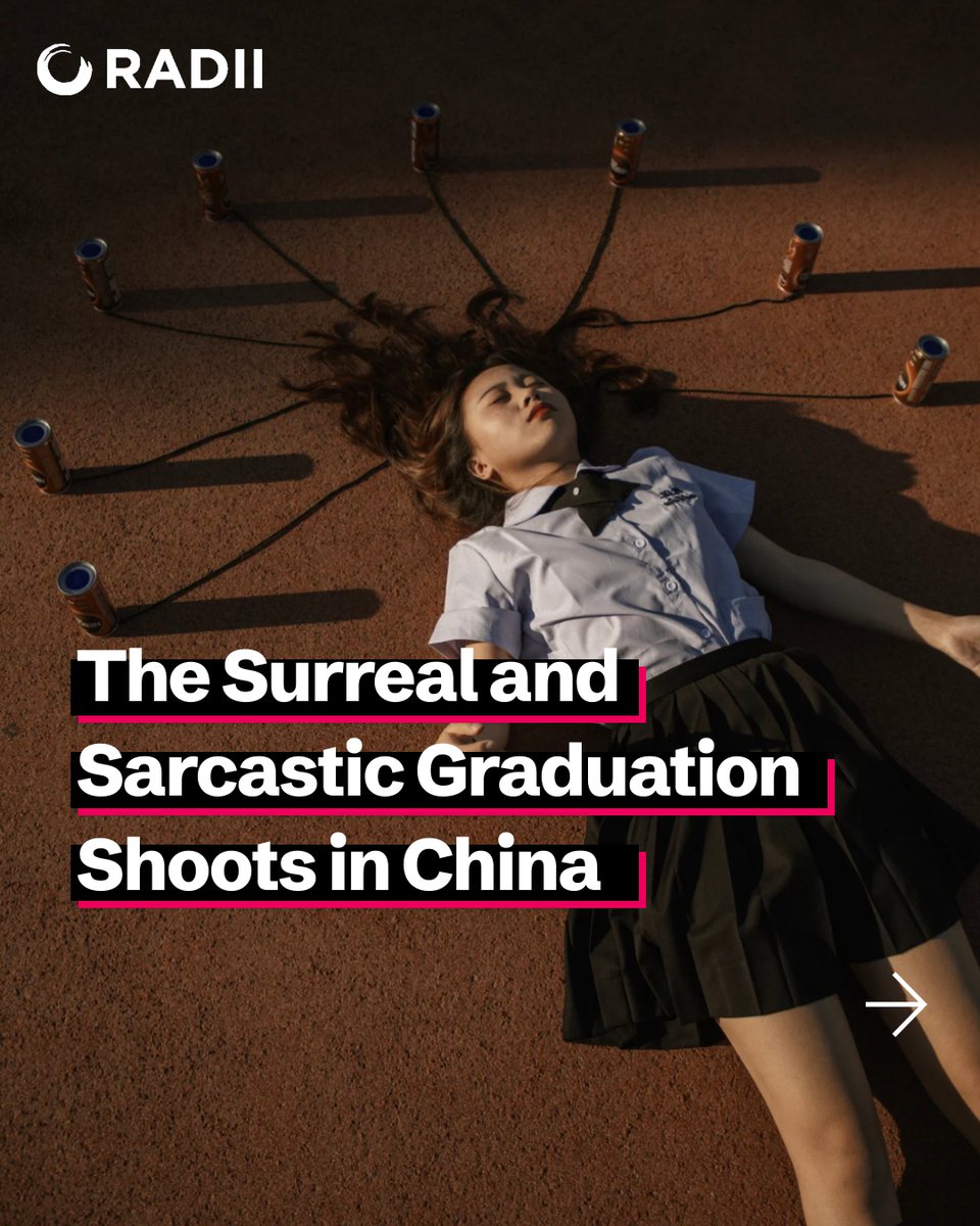 RADII_Media's tweet photo. It’s graduation season! In a new trend, graduation shoots in China have taken a wildly creative approach, steering towards shots that are highly surreal and even infused with a touch of nihilism. https://t.co/M5mEBgMz4u