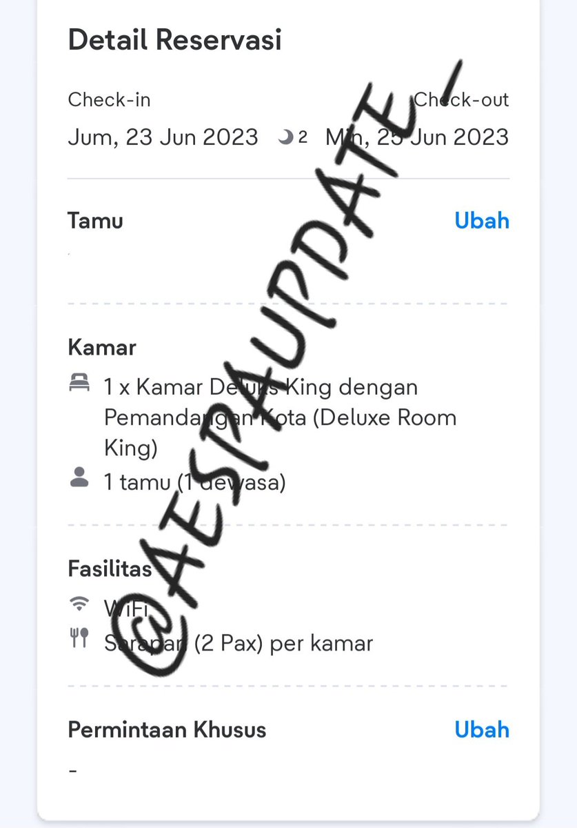 AESPAUPDATE_'s tweet photo. [WTS] aespa HYPERLINE in Jakarta Hotel Room 

📍Hotel Santika BSD City (deket ke venue)
▪️Deluxe Room King (2 tamu)
▪️3hari 2malam
💸 Rp 1.200.000/org
🗓 In : Jumat, 23 Jun, out Minggu  25 Jun
✅️ dibantu check in 

Utk detil lbh lnjut bisa langsung dm ya MYs! https://t.co/YwK7PpIETz