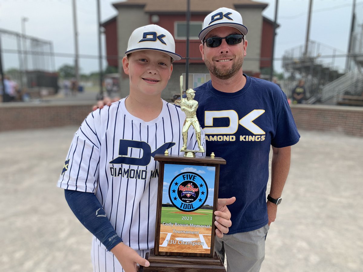 Last weekend’s tournament was in memory of Cody Brown; a young man with a promising baseball future who lost his life too early. Thank you to Cody’s parents for continuing this tradition. Fourth tournament, third championship for DK 13U. #diamondkings #dkstrong #codybrown