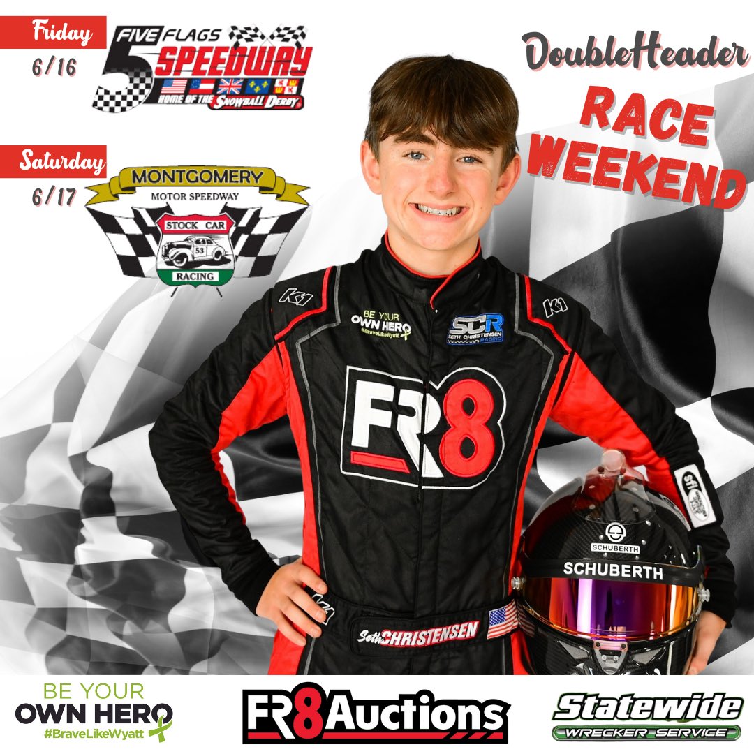 Excited to get back behind the wheel! @fr8auctions | @brave_wyatt | @StatewideATL @5FlagsSpeedway | @MMSracetrack