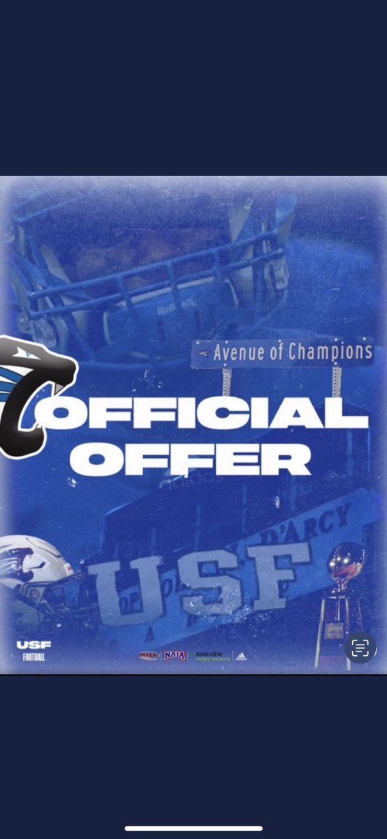 TorynDay2024's tweet photo. Blessed to receive an Offer from The University of Saint Francis. @usfCoachCam @usf_fb @USF_Sherman @CoachKoehlerCHS https://t.co/BhZuojo5Q8