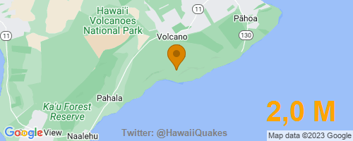 HawaiiQuakes's tweet photo. USGS reports: M2,0 Earthquake 15 km S of Volcano, Hawaii,
Depth 2,2 Km @ 2023-06-12 16:42:52 HST.
More info: https://t.co/FKUgvK6bwA 
#EarthQuake #Hawaii #Quake https://t.co/SRboPCADEm