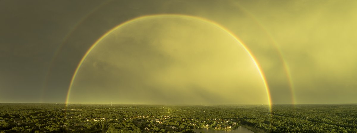 @MargaretOrr We had a nice rainbow after the storm front passed through in #southmississippi  6.12.23  #dronephotography #DroneHour #StormHour #ThePhotoHour #rainbow